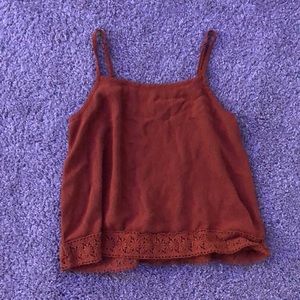 art class orange spaghetti strap top